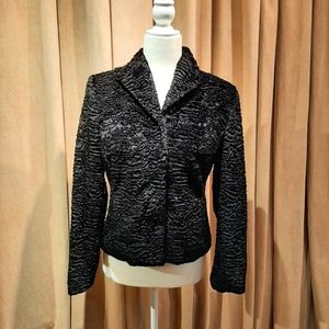 Valerie Stevens petite faux fur jacket